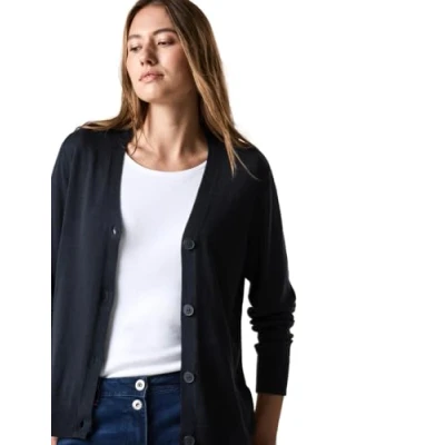 Abbildung von Cecil Feinstrick Strickjacke, Damen, Größe: XL, Blau
