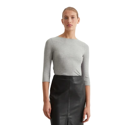 Abbildung von Marc O&#039;Polo 3 4 Sleeve FINE Binding AT NECK Strickpullover, Damen, Größe: XXL, Soft stone melange