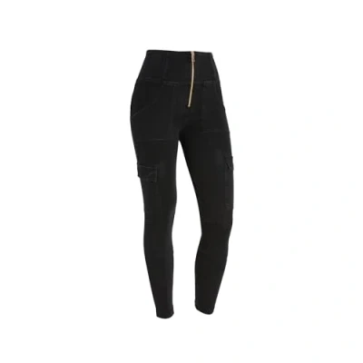 Abbildung von Freddy CON VITA ALTA E Lunghezza 7/8 Stoffhose, Damen, Größe: Medium, Jeans nero cuciture in tono