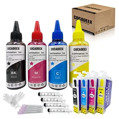 Abbildung von COCADEEX 603XL Sublimationstinte Nachfüll Kits kompatibel mit Ep Expression Home XP 2100 2105 3100 4105 4100 3105 Workforce WF 2830 2835 2850 2810 Drucker