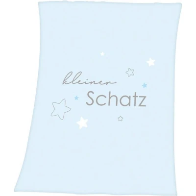 Abbildung von Babydecke Kleiner Schatz, Baby Best, mit liebevollem Schriftzug, Kuscheldecke