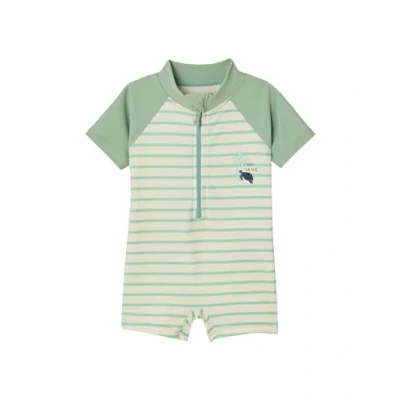 Abbildung von Vertbaudet Jungen Baby UV Strandoverall salbeigrün 92/98