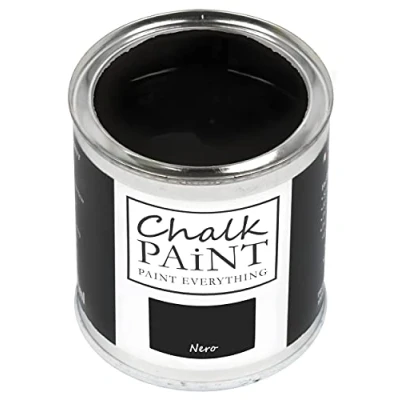 Abbildung von Chalk Paint Everything® Nero (Schwarz) (750 ml) Wasserbasierte Kreidefarbe für Shabby Chic Möbel, Dekoration und Recycling Projekte Ungiftig, leicht anzuwenden