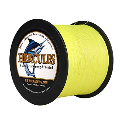 Abbildung von HERCULES Super Cast 100m 2000m Yards Geflochtene Angelschnur 10lb 300lb Test für Salzwasser Süßwasser PE Geflecht Fischdraht Superline 8 Stränge
