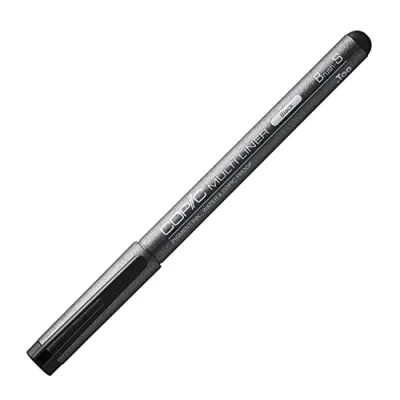 Abbildung von COPIC Multiliner Brush S, Black, Fineliner mit einer feinen Spitze und wasserbeständiger Pigmenttinte