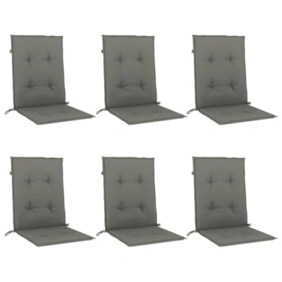 Abbildung von vidaXL Niedriglehner Auflagen 6 STK., Polster Kissen für Gartenmöbel, Stuhlauflage Sitzauflage Gartenstuhl, Gartenstuhlauflagen, Dunkelgrau 100x50x4cm Stoff