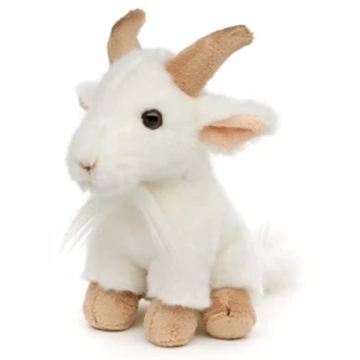 Abbildung von Uni Toys Kuscheltier Bergziege, sitzend 20 cm (Länge) Plüsch Ziege Plüschtier, zu 100 % recyceltes Füllmaterial