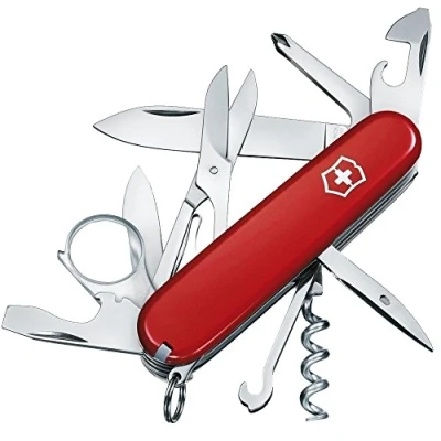Abbildung von Victorinox Schweizer Taschenmesser, Explorer, Multitool, Swiss Army Knife mit 16 Funktionen, Klinge, Korkenzieher, Dosenöffner