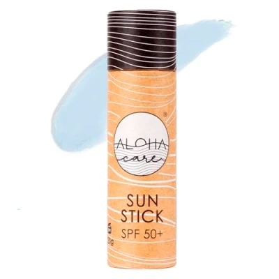 Abbildung von Aloha Sun Stick LSF 50+ Gesichtsmineral Sonnenschutz zum Surfen Eco Paper 20g (Blau)
