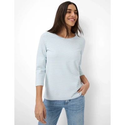 Abbildung von BRAX Style Bonnie Langarmshirt, Damen, Größe: 36, Glacier blue