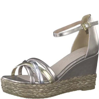 Abbildung von Marco Tozzi Espadrille, Damen, Größe: 37, Rose metallic comb Schuhe