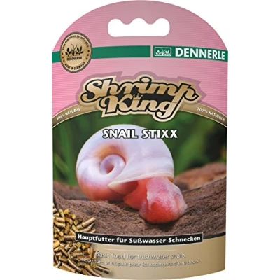 Abbildung von Shrimp King Snail Stixx 45g Futter für Schnecken im Aquarium Mit Calcium, Spinat und Kelp Algen