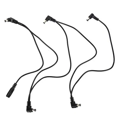 Abbildung von Gitarren Patchkabel Kette 5 Way Right Angle Daisy Chain Kabel für und Bässe Effektpedale Musikinstrumentenzubehör