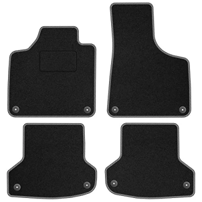 Abbildung von M MOTOS Velours Standard fussmatten Auto kompatibel mit Audi A3 8P 2003 2013 Standard, Gewebt, Weiß fußmatten Erleben Sie neuen Fahrkomfort einem Satz für Ihr Au