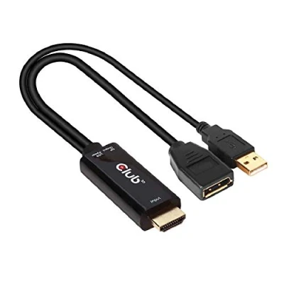 Abbildung von Club3D CAC 1331 HDMI auf DisplayPort 1.2 4K60Hz M/F Aktiver Adapter