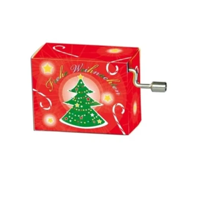 Abbildung von Fridolin Spieluhr Kurbel Spieldose Melodie &quot;Oh Tannenbaum&quot; Baum Weihnacht, (Set, 1 tlg), Qualitäts Spielwerk auf Resonanzholz montiert