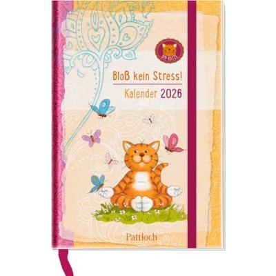 Abbildung von Taschenkalender 2026: Om Katze: Bloß kein Stress!: Buchkalender, ca. A6. Wochenplaner, Terminplaner &amp; Organizer. Kleiner mit Ferienterminen und Monatsübersichten
