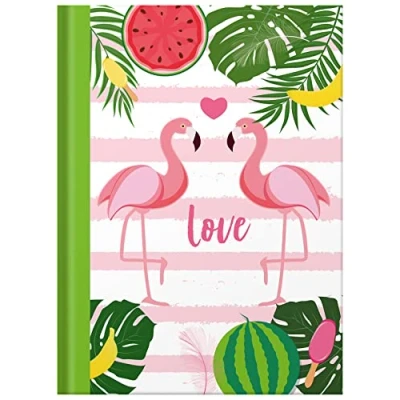 Abbildung von RNKVERLAG 46752 Kladde / Notizbuch „Flamingo grün“, dotted, DIN A5, 96 Blatt, 70 g/m², 1 Stück