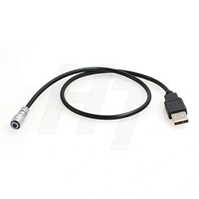 Abbildung von HangTon BMPCC 4K Weipu 2 Pin auf USB 12V Stromkabel für Blackmagic Design Pocket Cinema Kamera 50cm