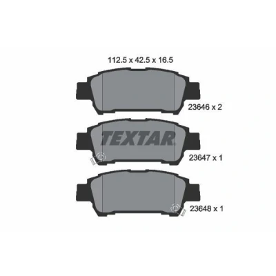 Abbildung von TEXTAR 2364601 Bremsbelagsatz mit akustischer Verschleißwarnung TOYOTA: Alphard I, Previa / Estima II, Avensis Verso