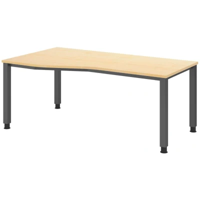 Abbildung von HAMMERBACHER höhenverstellbarer Schreibtisch VQS18/5/S lichtgrau