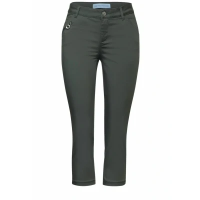 Abbildung von Street One 3/4 MIT Zipper Shorts, Damen, Größe: 38, Grün