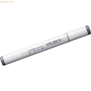 Abbildung von COPIC Sketch Marker Typ C 8, cool gray No. professioneller Pinselmarker, mit einer Super Brush Spitze und Medium Broad