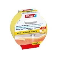 Abbildung von tesa Kreppband PROFESSIONAL Malerband (Packung, 1 St) Abklebeband / für sauberes Abkleben bei Malerarbeiten gelb