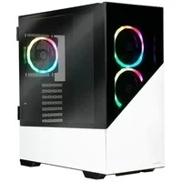 Abbildung von ENERMAXK8 ATX Mid Tower Gaming PC Gehäuse Snow White aus gehärtetem Glas, inkl. 3 x ARGB PWM 12cm Lüfter USB3.2 Gen1 und Type C; ECA EK8 WW