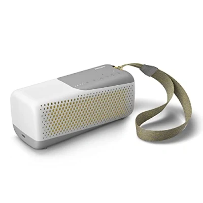 Abbildung von Philips Audio Kabellose Lautsprecher Bluetooth, Hochwertiger, Hochportabler &amp; r IP67 Mit Integriertem Mikrofon Für Anrufe, Bis Zu 12 Stunden Wiedergabe, TAS4807W, Weiß, TAS4807W/00