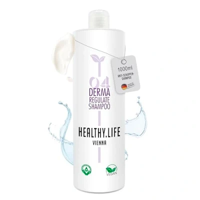 Abbildung von HLV Anti Schuppen Shampoo 1L mit Zink &amp; Salicylsäure, mildes Haarshampoo Vegan, für juckende Kopfhaut Schuppenshampoo irritierte Kopfhautpflege Haarpflege Damen Herren(Derma Regulate 1L)