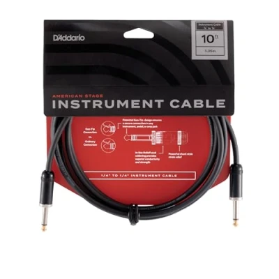 Abbildung von D&#039;Addario Accessories Gitarrenkabel Geo Tip Technologie für verbesserte Passform 3,05 m gerade Enden 1 Packung