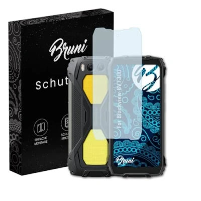 Abbildung von Bruni Schutzfolie kompatibel mit Blackview BV7300 Folie, glasklare Displayschutzfolie (2X)
