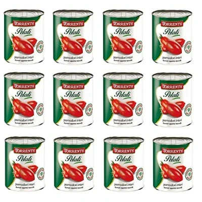 Abbildung von 8x La torrente Pomodori Pelati geschälte Tomaten sauce aus Italien dose 800g