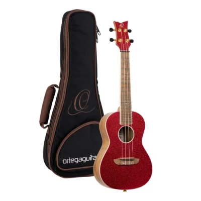 Abbildung von Ortega Guitars Konzert Ukulele rot Element Series inklusive Deluxe Gigbag Fichte/Catalpa (RUEL MRD)