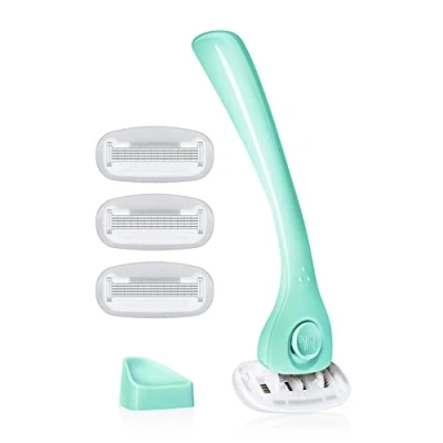 Abbildung von Billie Rasiermesser für Frauen Rasierset Damen Rasierer + 4 x 5 Klingen Magnethalter Minty