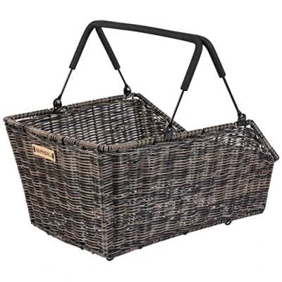 Abbildung von Fahrradkorb Für Hinten Basil Cento Rattan Look Multi System 49 X 34 26 Cm Braun