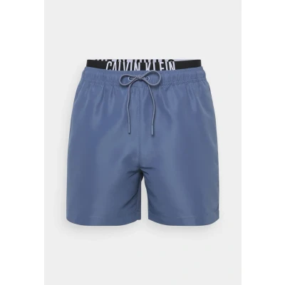 Abbildung von Calvin Klein Swimwear Medium Double Badeshorts, Herren, Größe: Medium, Grisaille