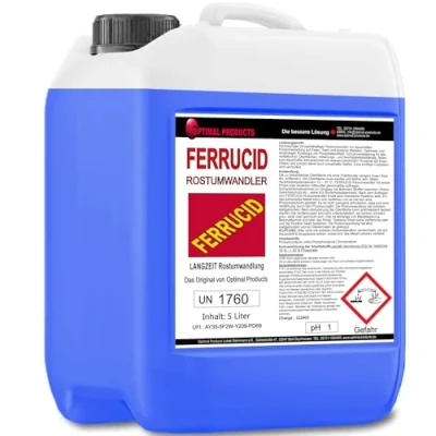 Abbildung von Optimal Products Rostumwandler 5l Rostentferner und Rostschutz mit Phosphatiereffekt Anwendbar auf allen metallischen Flächen Sprühbar