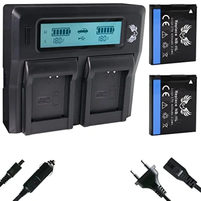 Abbildung von 2X SK Akku Ersatz für Canon NB 11L / 11LH 600mAh + LCD Dual Charger IXUS 170 180 185 190 275 HS 285 // PowerShot SX430 is SX432 A4050