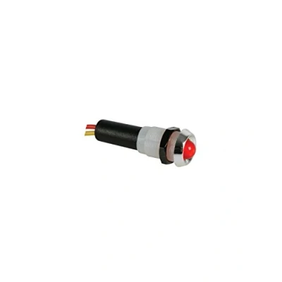 Abbildung von PEREL 24VCR LED Signalleuchte, 24V, ABS Chrom Gehäuse, Rot 139223