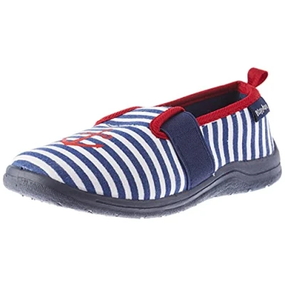 Abbildung von Playshoes MARITIM, Unisex Kinder Niedrige Hausschuhe, Blau (Marine/Weiß 171), 18/19 EU (2 Child UK)