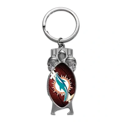Abbildung von Rico Industries NFL Football Miami Dolphins geformter Flaschenöffner, Schlüsselanhänger, tolles Geschenk