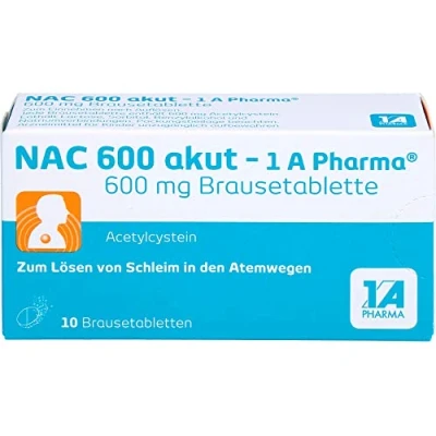 Abbildung von NAC 600 Akut 1a Pharma Brausetabletten 10 St