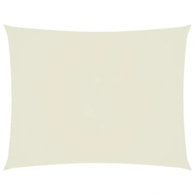 Abbildung von vidaXL Sonnensegel Wasserfest Sonnenschutz Windschutz Sonnendach UV Schutz Garten Terrasse Balkon Oxford Gewebe Rechteckig 6x7m Creme