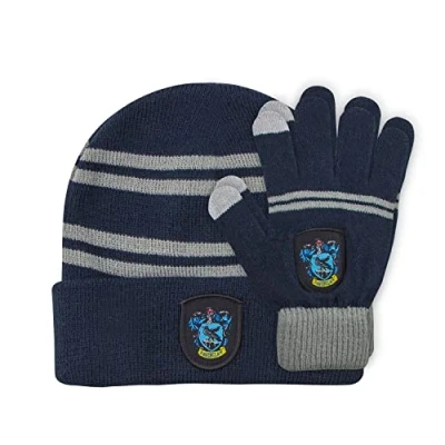 Abbildung von Cinereplicas Harry Potter Set Bonnet &amp; Gants Enfants Licence Officielle (Blau und Grau)