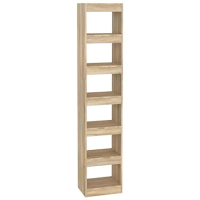 Abbildung von vidaXL Bücherregal Raumteiler Standregal Aktenregal Wandregal Regal Raumtrenner Aufbewahrung Büroregal Dekoregal Sonoma Eiche 40x30x198cm