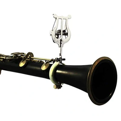 Abbildung von Klarinette Marching Lyre Clarinet Clamp Sheet Clip Halter, Noten für Lyre, Klarinetten Ständer Instrumentenhalter Blaskapelle