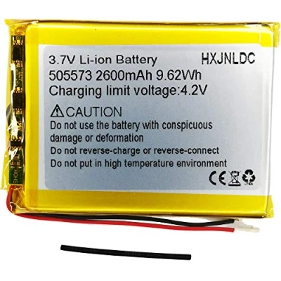 Abbildung von DC 3.7V 2600mah 505573 li Ion Lithium Polymer Battery Replacement per DIY 3.7 5v elektronische Produkte, GPS, LED Licht, Bluetooth Lautsprecher, Tablet PC