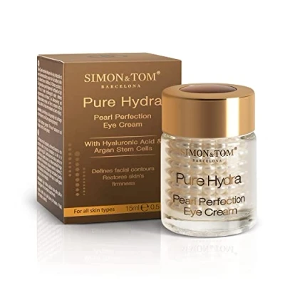 Abbildung von Simon&amp;Tom Pure Hydra Pearl Augencreme 15 ml Lifting Augenkontur Hyaluronsäure Argan Stammzellen Vitamin C Verleiht eine glatte und strahlende Made in Spain